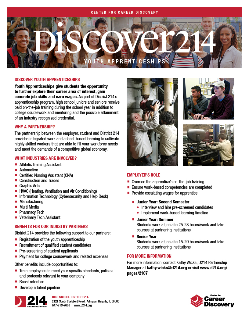 D214 Youth Apprenticeship Partner 2021-22